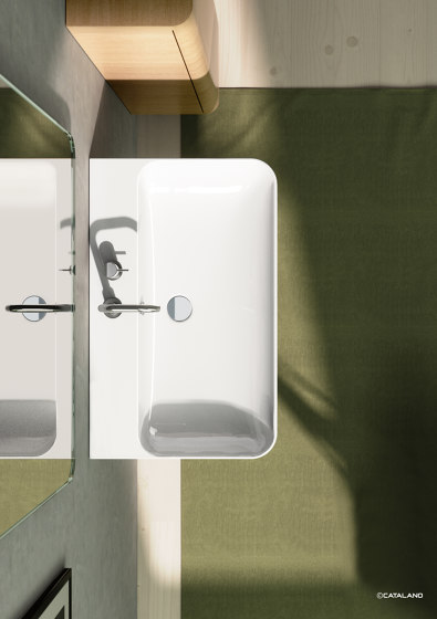 Green Lux 40x40 + Ceramic Top 120x54 | Wash basins | Ceramica Catalano