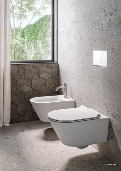 Zero Bidet Soft 55x35 Satin Cement | Bidets | Ceramica Catalano