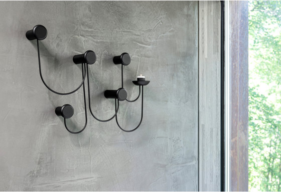 PINA wall-mounted coat rack, 5 hooks | Appendiabiti | Schönbuch