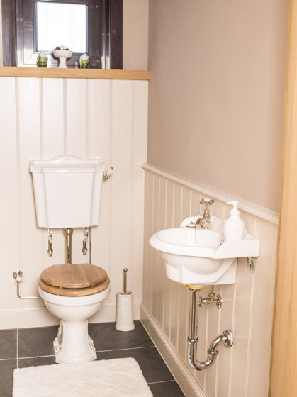 London low level toilet with handle Horizontal outlet | WC | Kenny & Mason