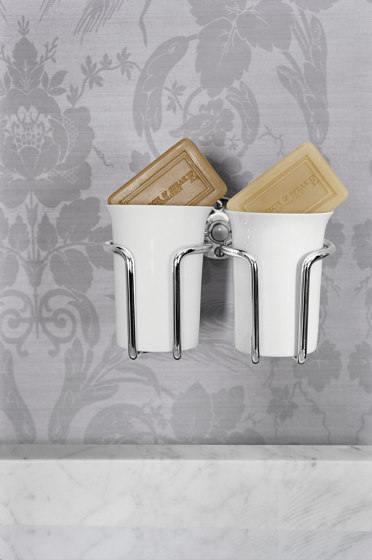 Cubist Wall Mounted Lavatory Brush and Holder | Toilet brush holders | Czech & Speake