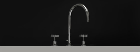 DCA Three-Hole Basin Mixer with Pop-Up Waste 210mm | Wash basin taps | Czech & Speake