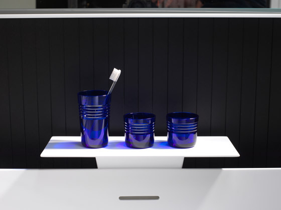 FSD Replacement Cobalt Blue Crystal Tea Light Holder | Portacandele | Czech & Speake