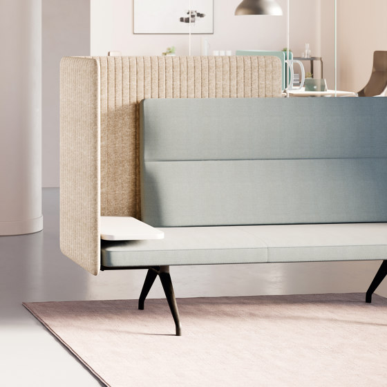 Insit Upholstered Bench with Backrest | Divani | Wilkhahn
