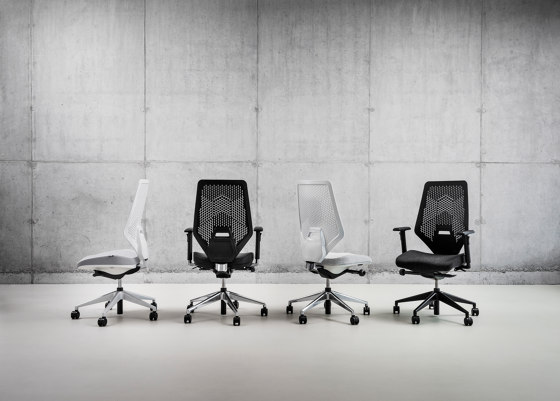 V6 swivel chair, light grey, upholstered | Sedie ufficio | VANK
