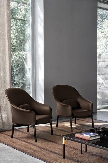 Gloria Sessel - Version aus Leder mit niedriger Rückenlehne und Nierenkissen | Sessel | ARFLEX
