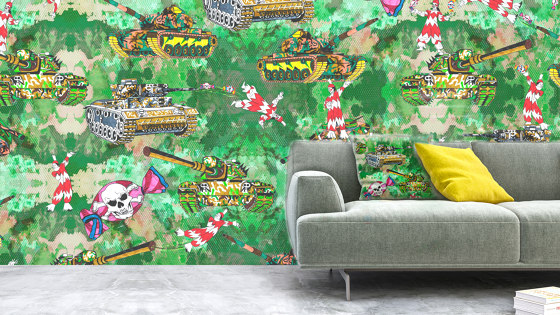 Playing with Tanks | artist wallpaper | Revestimientos de paredes / papeles pintados | Ginny Litscher