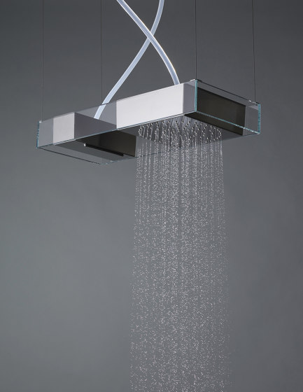 Moove F2993VT | Soffione a soffitto con telaio in vetro
temperato | Rubinetteria doccia | Fima Carlo Frattini