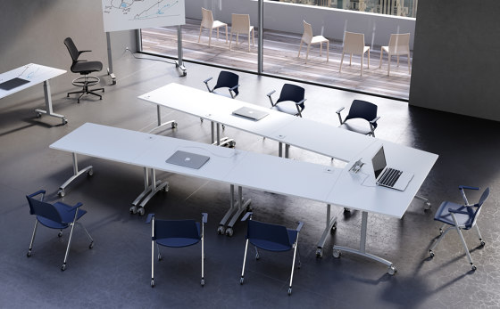 Archimede folding table with castors | Contract tables | Ibebi