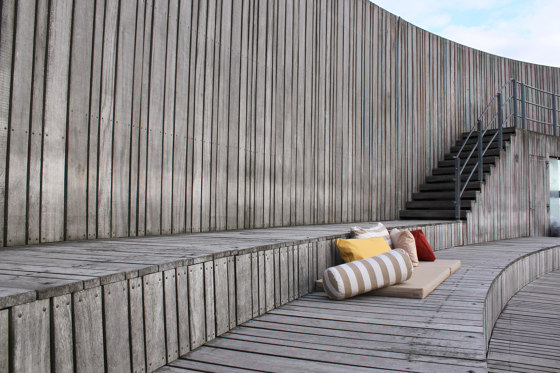 Tube Cushion Taupe Stripe | Coussins | Trimm Copenhagen
