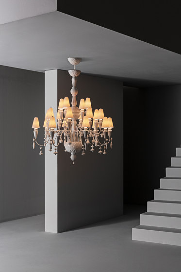 Ivy and Seed 16 Lights Chandelier | Large Flat Model | White (CE/UK) | Chandeliers | Lladró