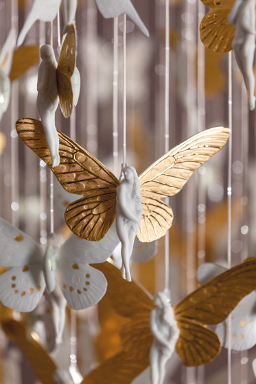 Re-cyclos Freeze Frame Butterflies Ceiling Lamp (CE) | Lampade sospensione | Lladró