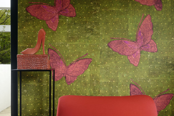 Soleil levant | La chasse aux papillons | TP 286 02 | Wall coverings / wallpapers | Elitis