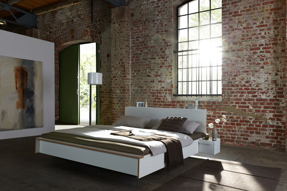 Flai bed CPL white with headboard | Lits | Müller small living
