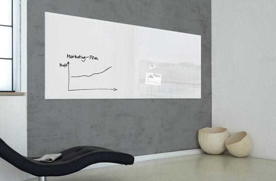 Magnetic Glass Board Artverum, 100 x 100 cm | Flip charts / Writing boards | Sigel