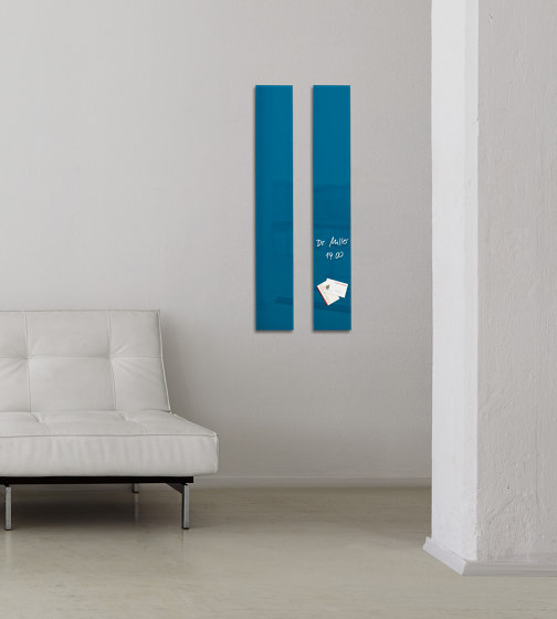 Magnetic glass board Artverum, aquamarine, 12 x 78 cm | Flip charts / Writing boards | Sigel