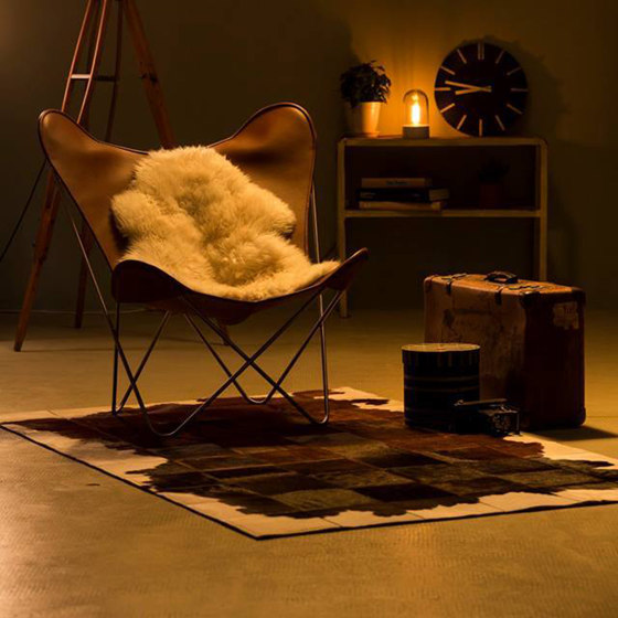 Hardoy Butterfly Chair OUTDOOR Batyline gelb mit Ottoman | Sessel | Weinbaums