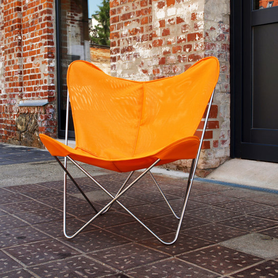 Hardoy Butterfly Chair ORIGINAL Leder honigbraun mit Ottoman | Sessel | Weinbaums