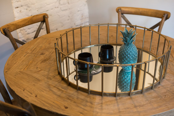 Cage | Tavolo alto da caffè gabbia cilindrica | Tavolini alti | Bronzetto