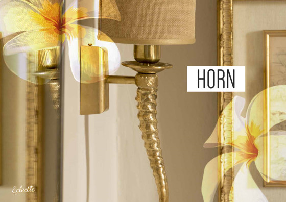 Horn | Curved horn table lamp | Table lights | Bronzetto