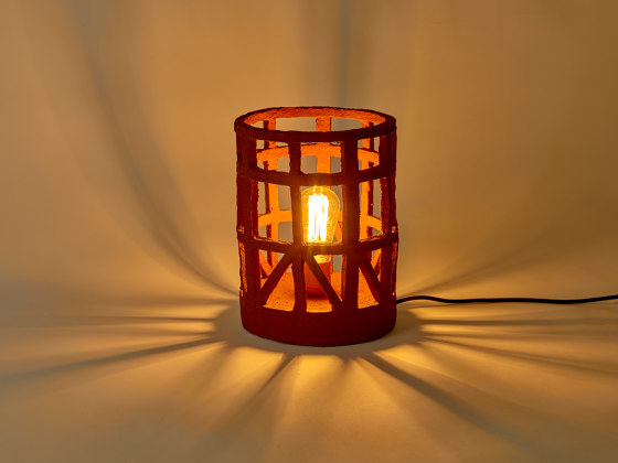 Earth Standing Lamp Paper Mache Red L | Free-standing lights | Serax
