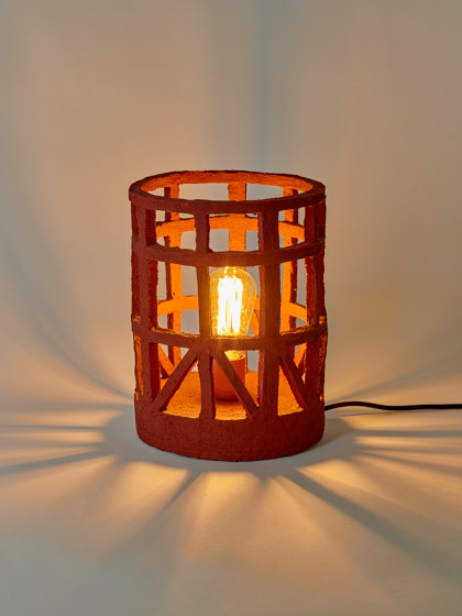 Earth Standing Lamp Paper Mache Red L | Free-standing lights | Serax