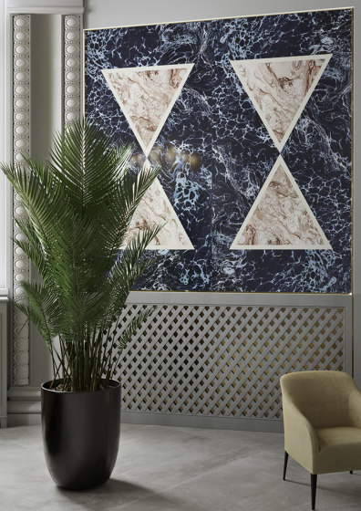 Araldica | Triangoli Azzurro | Panneaux céramique | FLORIM
