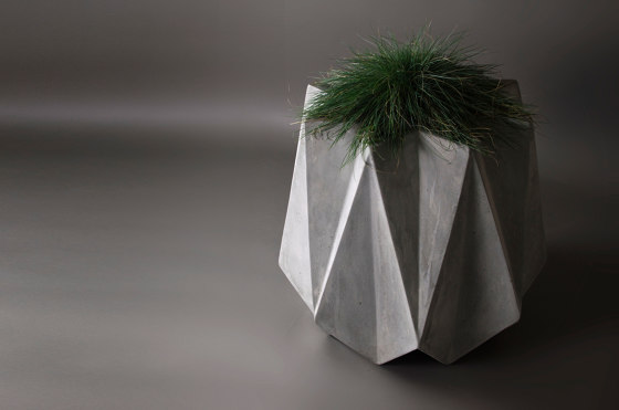Kronen 65 Flower Pot, Grey Concrete |  | Adam Christopher Design