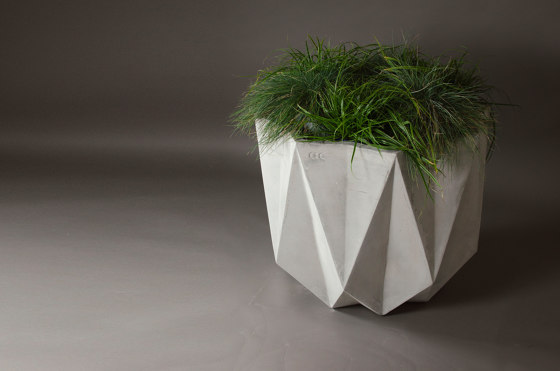 Prisme Planter, White Concrete |  | Adam Christopher Design