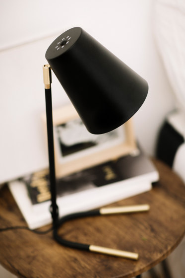Lighting | Lampada Gatsby Ottone/Bn Ø30X50 cm | Lampade tavolo | Andrea House
