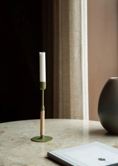 Duca Candle Holder | Olive Green | Bougeoirs | Audo Copenhagen