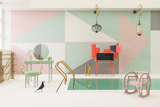 ROSE SELAVY | Vanity Desk and Stool | Green Celadon | Tavoli da trucco | Maison Dada
