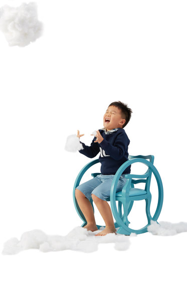 TICKING CLOCK | Kids Rocking Chair | Sky Blue | Kids chairs | Maison Dada