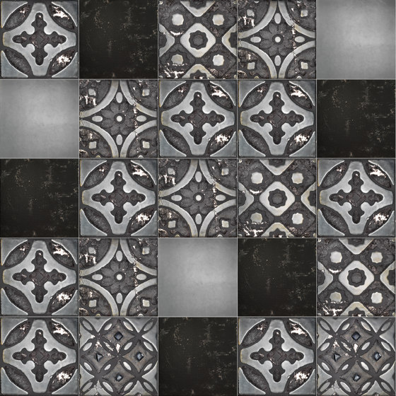 Flora Tiles | Clover Black Ground | Carrelage céramique | Devon&Devon