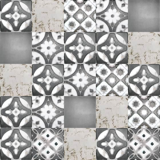 Flora Tiles | Clover Black Ground | Baldosas de cerámica | Devon&Devon