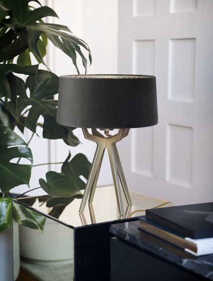No. 35 Table Lamp Shiny-Matt Collection - Night Grey - Brass | Table lights | BALADA & CO.