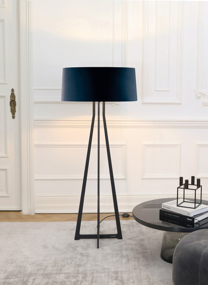 No. 47 Floor Lamp Velvet Collection - Smoke - Brass | Free-standing lights | BALADA & CO.
