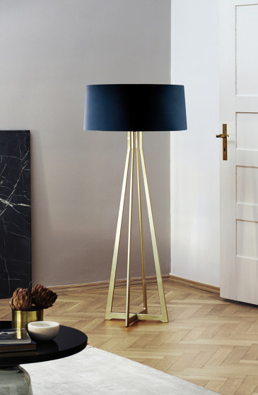 No. 47 Floor Lamp Shiny Matt- Tan Gold - Brass | Luminaires sur pied | BALADA & CO.