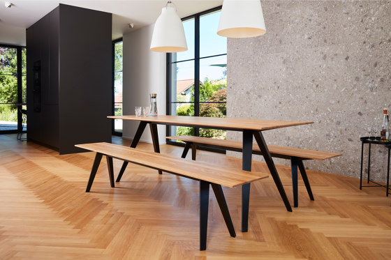 Knikke – foldable bench & table | Table-seat combinations | NEUVONFRISCH