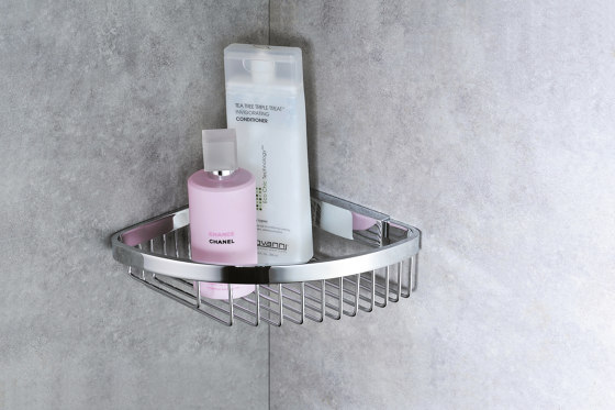 Basket for shower and bath. Available finishes: chrome, hps gold plated | Sponge baskets | COLOMBO DESIGN
