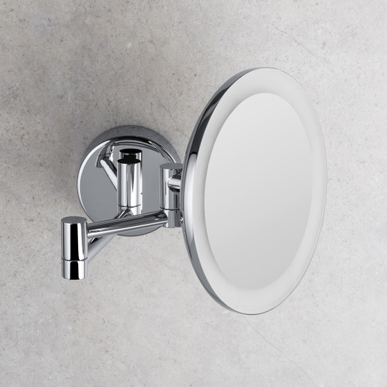 Standing magnifying mirror (3 times), adjustable in height | Bath mirrors | COLOMBO DESIGN