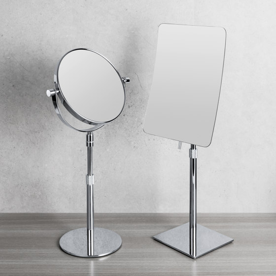 Standing magnifying mirror (3 times), adjustable in height | Espejos de baño | COLOMBO DESIGN