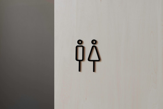 Restroom Sign | 4pcs | black | Symbols / Signs | Moheim