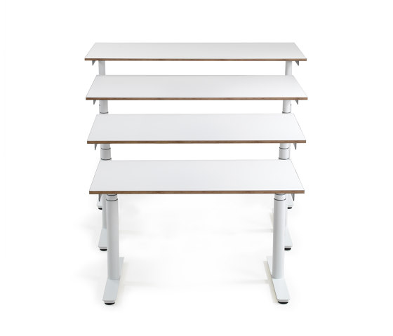 Eliot Original White with tabletop Multiplex Fenix Nero | Trestles | Smartfurniture