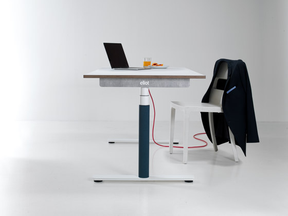 Eliot Original Black mit Tischplatte Design White | Tischgestelle | Smartfurniture