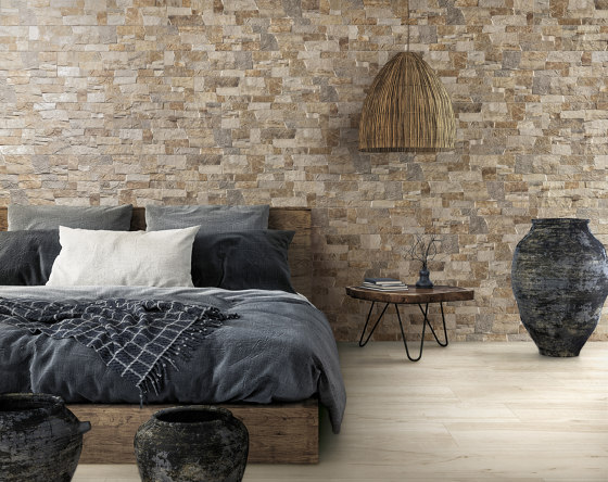 Lyon 3D Beige | Angolo Interno Incollato | Ceramic tiles | Rondine
