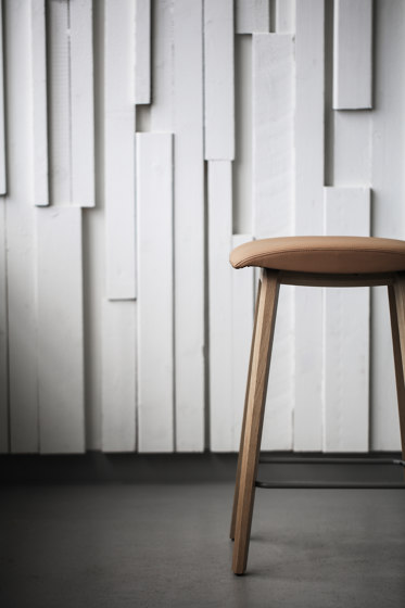 Four Stools 74 upholstery, wooden legs | Hocker | Ocee & Four Design
