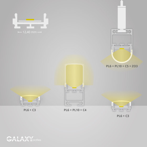 PL6 series | End cap E18 aluminium |  | Galaxy Profiles
