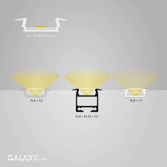 PL8 Serie | Cover C1 opal/satiniert 200 cm |  | Galaxy Profiles