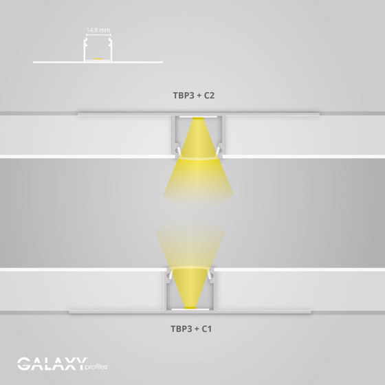 TBP3 series | TBP3 LED drywall profile 200 cm | Profiles | Galaxy Profiles